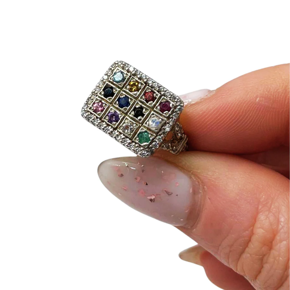 Sterling Silver Hoshen Square Signet Ring - Image 3