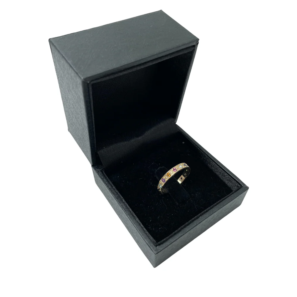 Kabbalah Ring with 12 Hoshen Gems - 14K Yellow Gold - Image 6