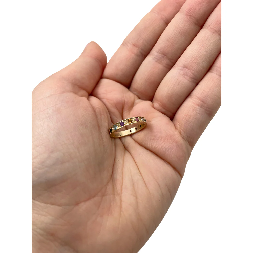 Kabbalah Ring with 12 Hoshen Gems - 14K Yellow Gold - Image 7