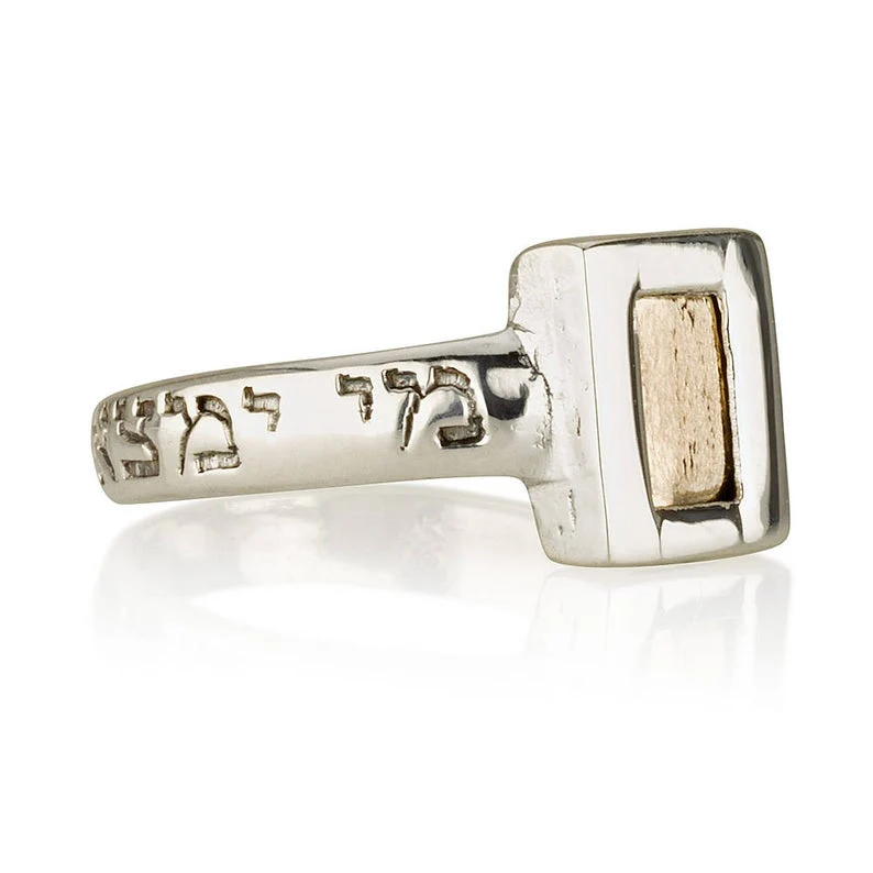 Kabbalah Woman of Valour Ring in 14K Gold and Silver - Image 4