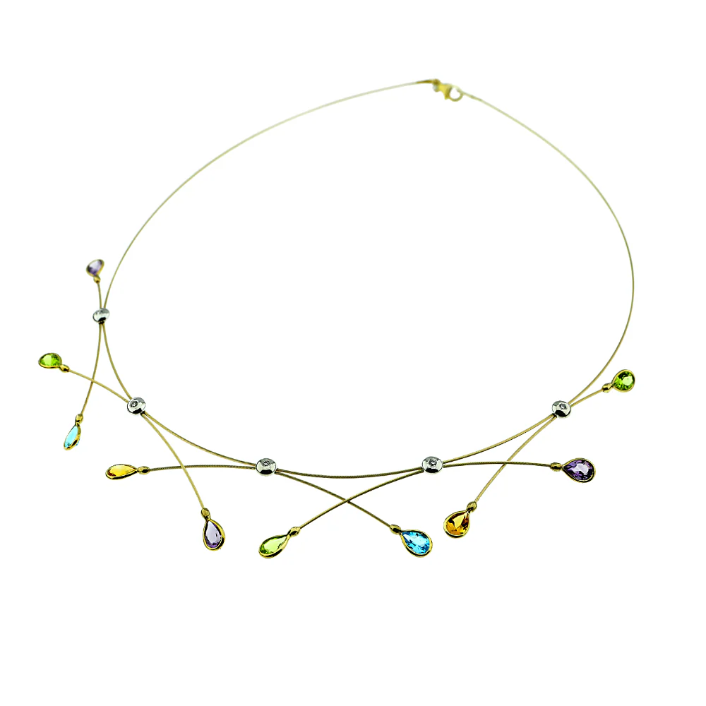 14K Gold Crisscross Necklace