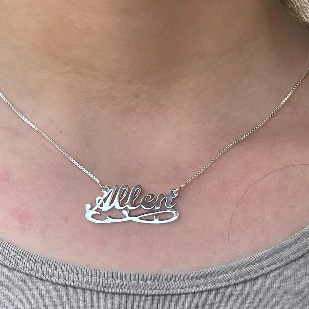 Silver Eternity Name Necklace - Image 6