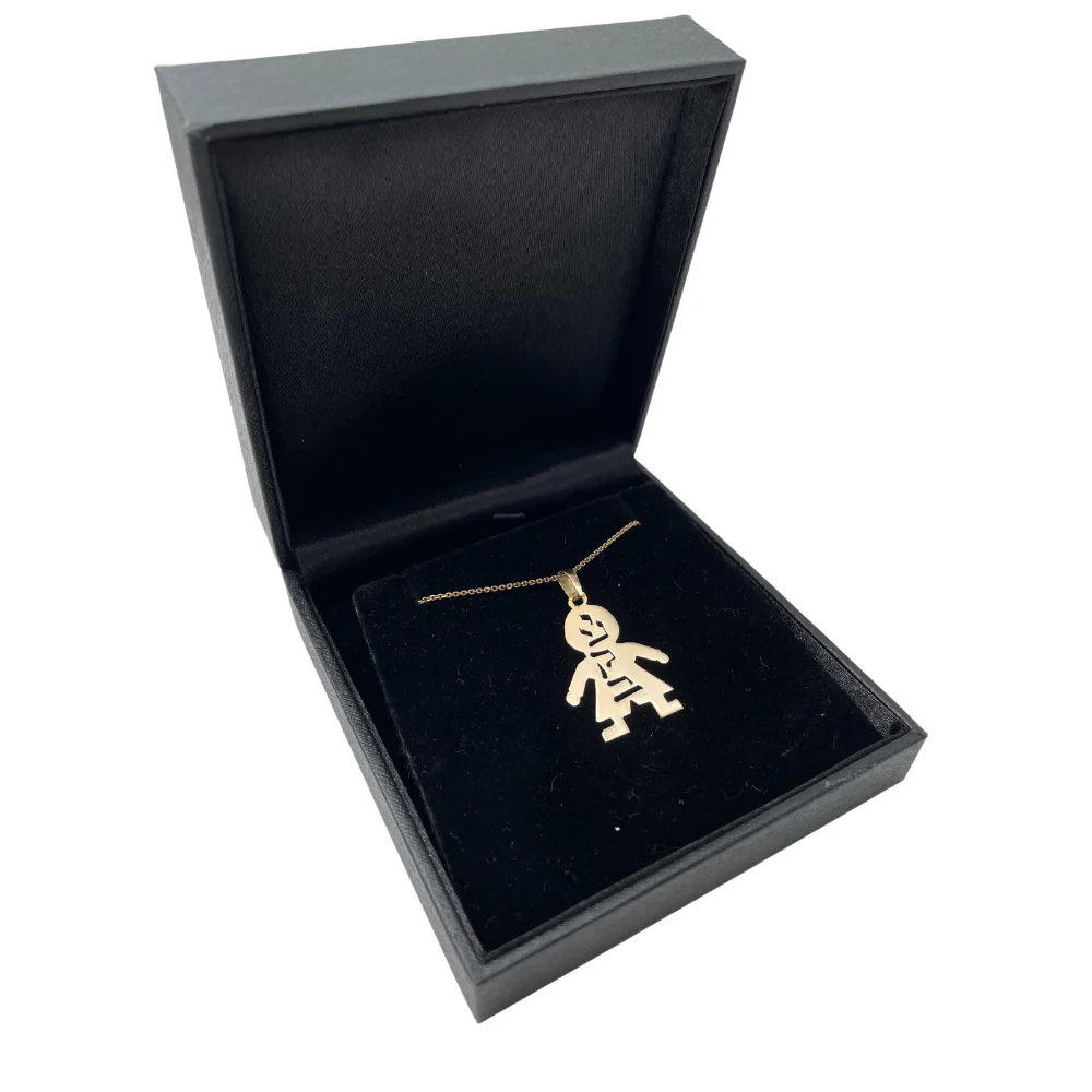 14k Gold Boy Name Pendant - Image 3