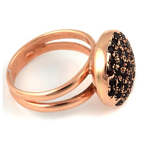 14k Rose Gold Round Garnet Ring For Her - Image 2