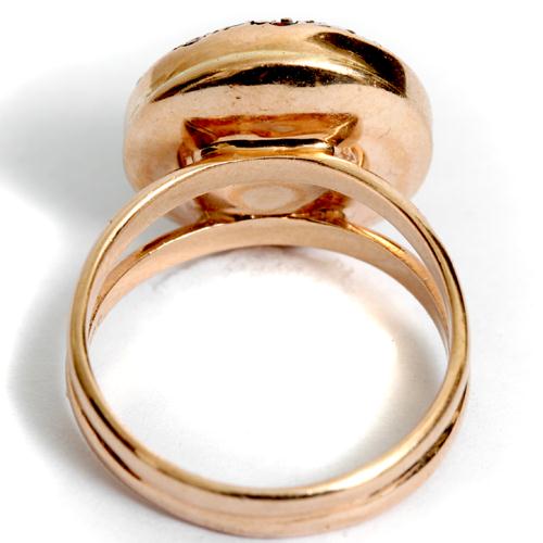 14k Rose Gold Round Garnet Ring For Her - Image 4