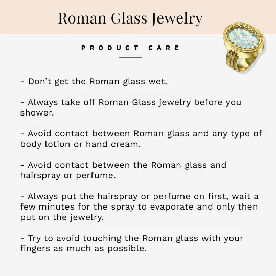 Silver Rose Roman Glass Earrings - Image 4