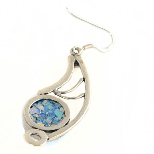 Angel Wing Roman Glass Earrings - Image 2
