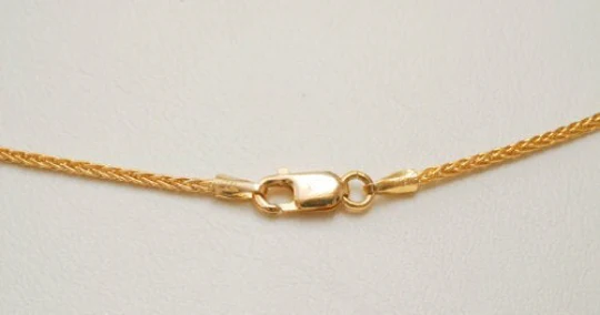 14k Gold Roman Glass Filigree Heart Necklace - Image 8
