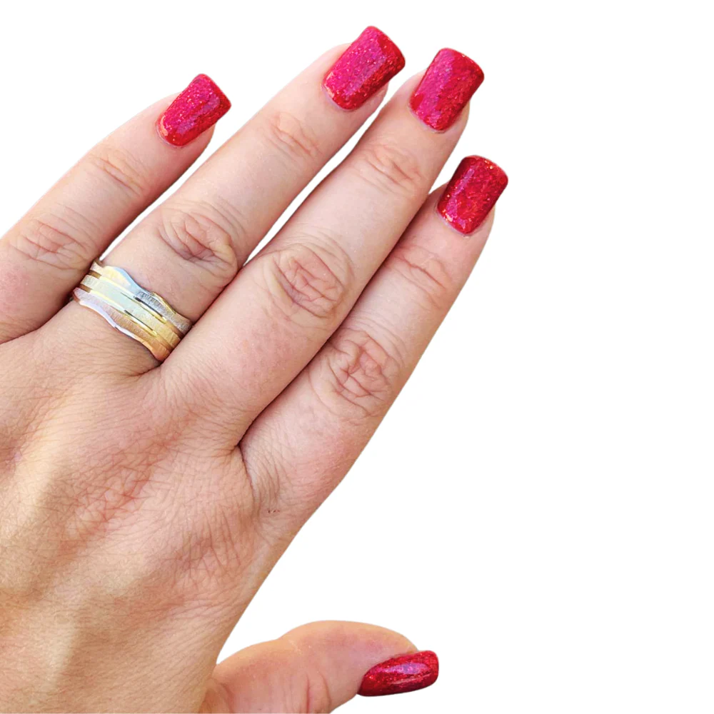 14k Tri-Color Gold Florentine Wedding Ring - Image 6